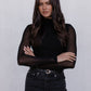 Dakitah Long-sleeve Top - Black Mesh