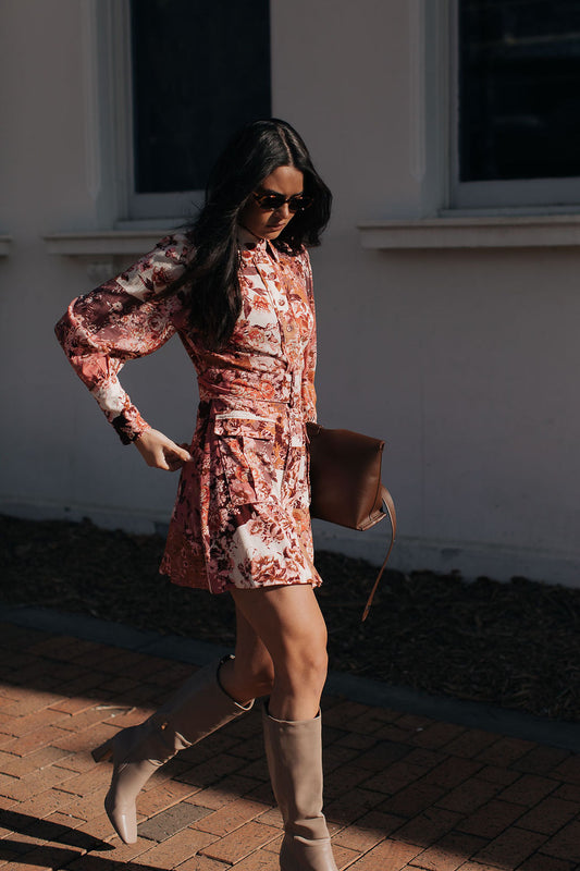 Jolanda Mini Dress - Fleur Print