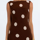 Saige Maxi Dress - Chocolate/ Mocha Polka Dot