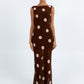 Saige Maxi Dress - Chocolate/ Mocha Polka Dot