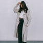 Sarah Trench Coat - Stone Grey