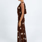 Saige Maxi Dress - Chocolate/ Mocha Polka Dot