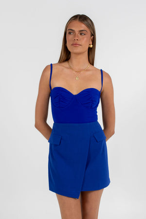 Azrah Mini Skirt - Cobalt Blue