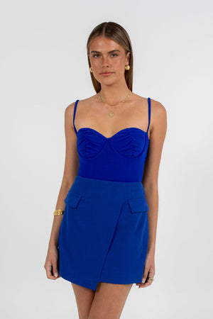 Azrah Mini Skirt - Cobalt Blue