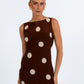 Saige Maxi Dress - Chocolate/ Mocha Polka Dot
