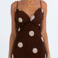 Isabelle Maxi Dress - Chocolate/Mocha Polka Dot