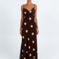 Isabelle Maxi Dress - Chocolate/Mocha Polka Dot