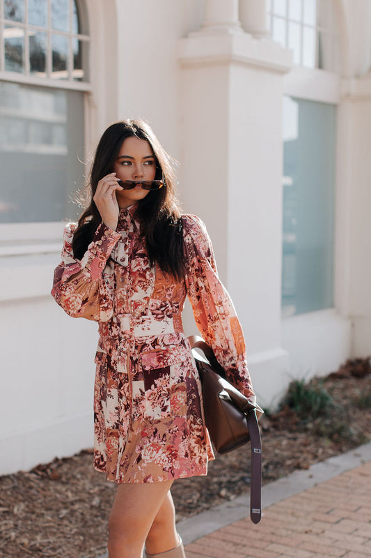 Jolanda Mini Dress - Fleur Print