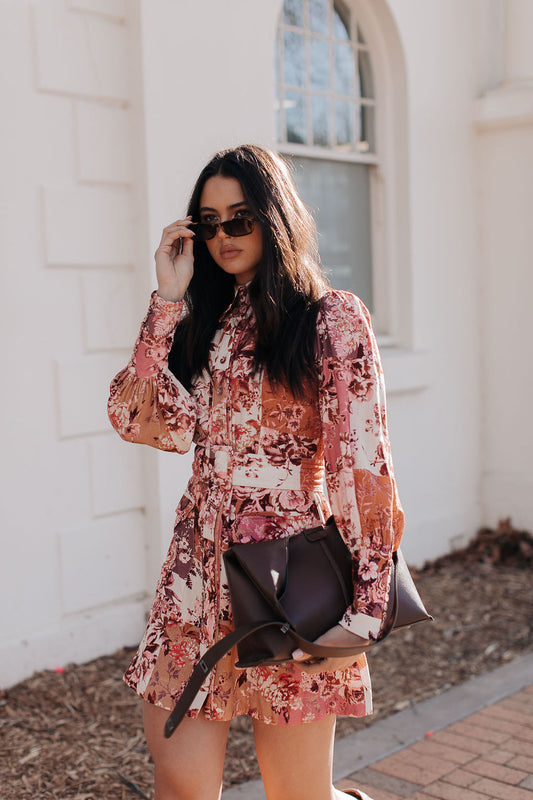 Jolanda Mini Dress - Fleur Print