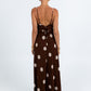 Isabelle Maxi Dress - Chocolate/Mocha Polka Dot