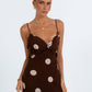 Isabelle Maxi Dress - Chocolate/Mocha Polka Dot