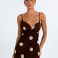 Isabelle Maxi Dress - Chocolate/Mocha Polka Dot