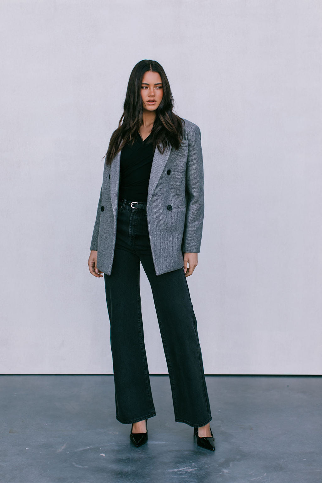 Mila Blazer Charcoal