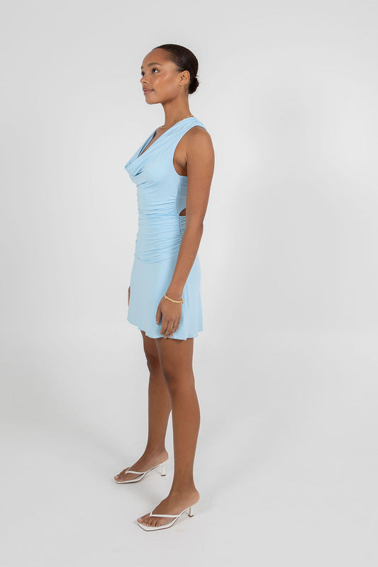 Flossie Mini Dress - Baby Blue
