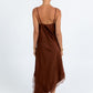 Hallie Midi Dress - Chocolate Brown