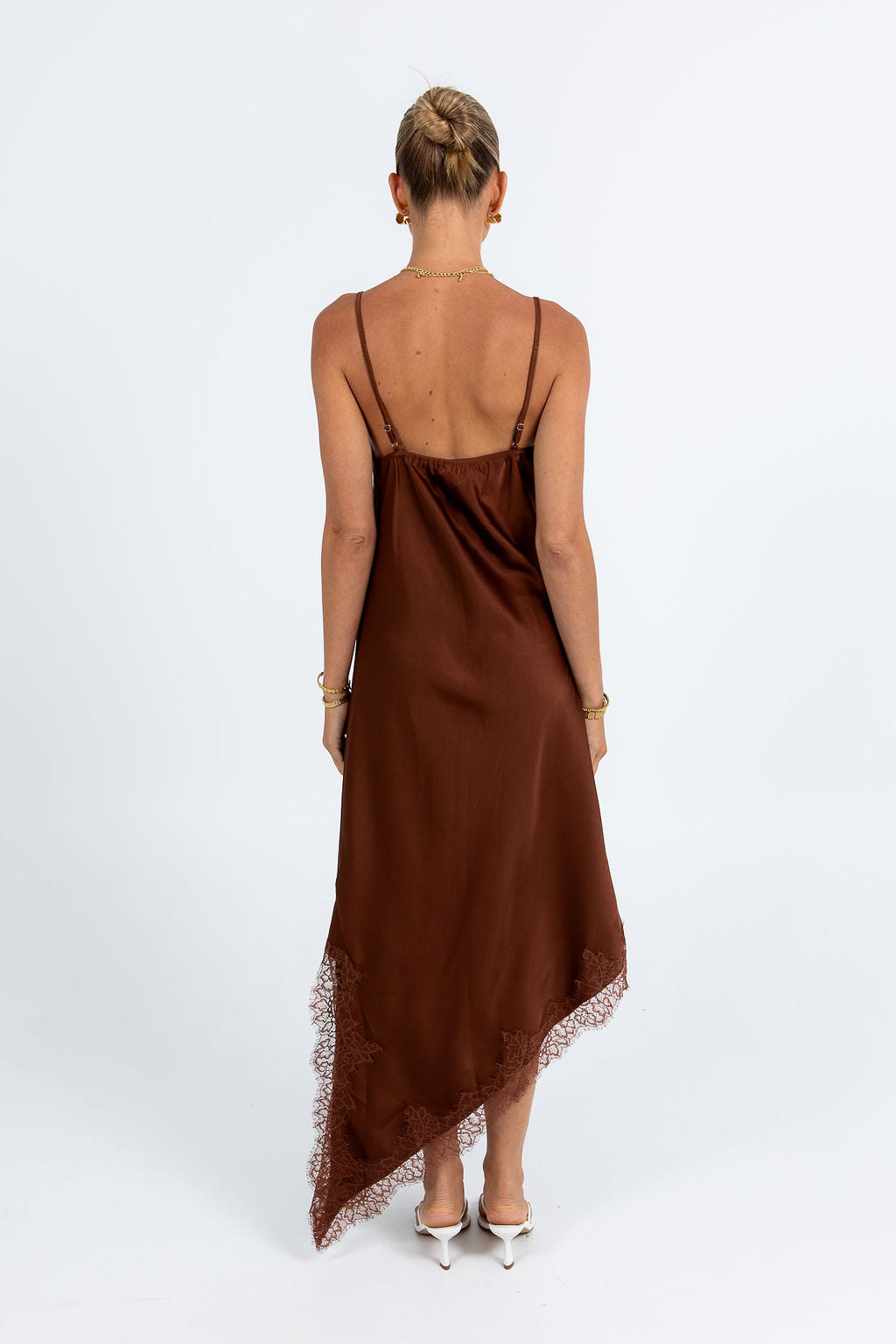 Hallie Midi Dress - Chocolate Brown