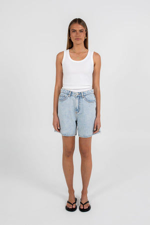 Evie Denim Short - Light Mineral Wash