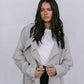 Sarah Trench Coat - Stone Grey