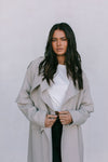 Sarah Trench Coat - Stone Grey