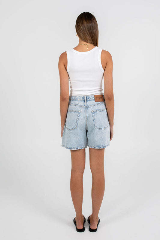 Evie Denim Short - Light Mineral Wash