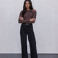 Juliette Long-sleeve Bodysuit - Chocolate Brown