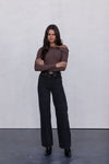 Juliette Long-sleeve Bodysuit - Chocolate Brown