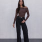 Juliette Long-sleeve Bodysuit - Chocolate Brown