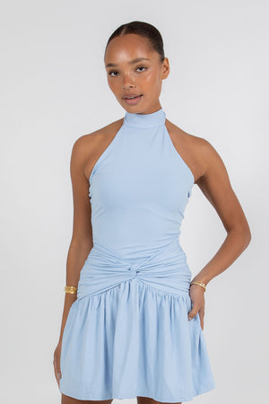 Xena Mini Dress - Baby Blue