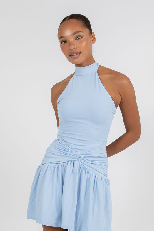 Xena Mini Dress - Baby Blue