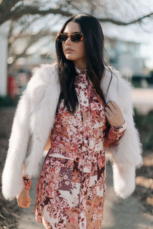 Delilah Faux Fur Jacket - Cream