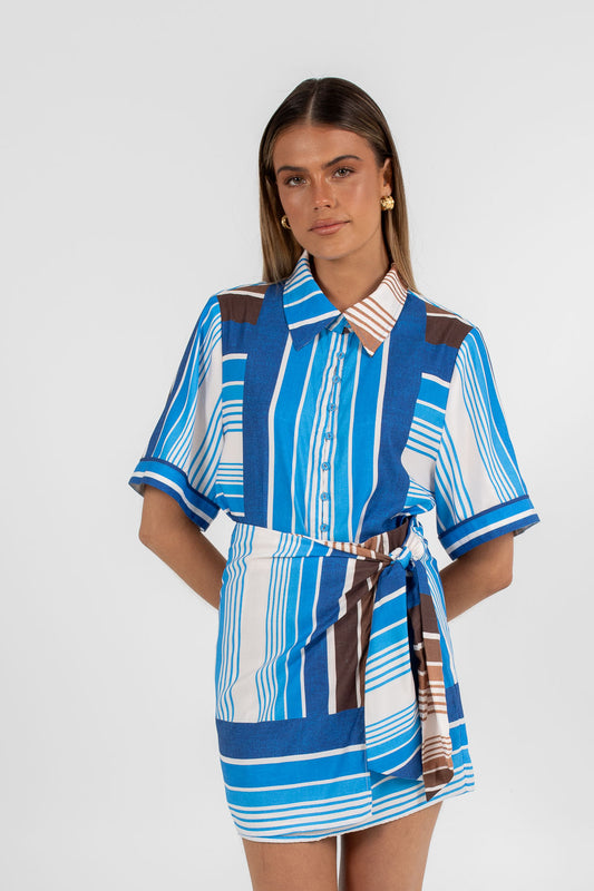 Ioannina Mini Skirt - Paros Stripe