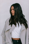 Sarah Trench Coat - Stone Grey