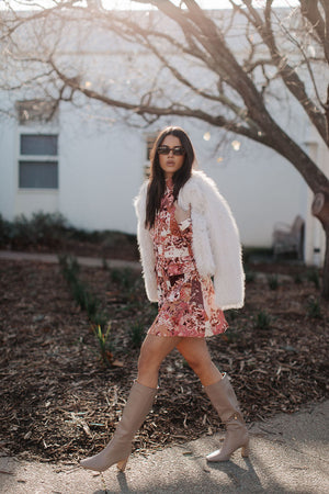 Delilah Faux Fur Jacket - Cream