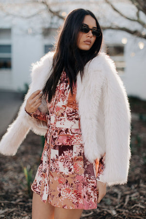 Delilah Faux Fur Jacket - Cream