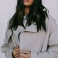 Sarah Trench Coat - Stone Grey