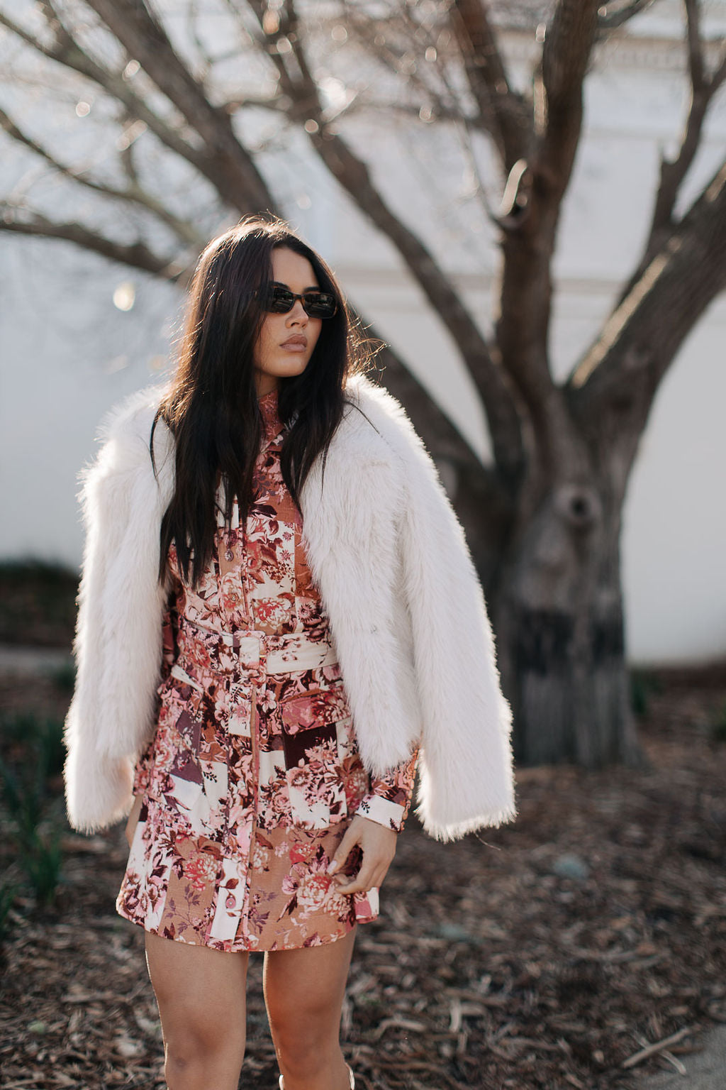 Delilah Faux Fur Jacket - Cream
