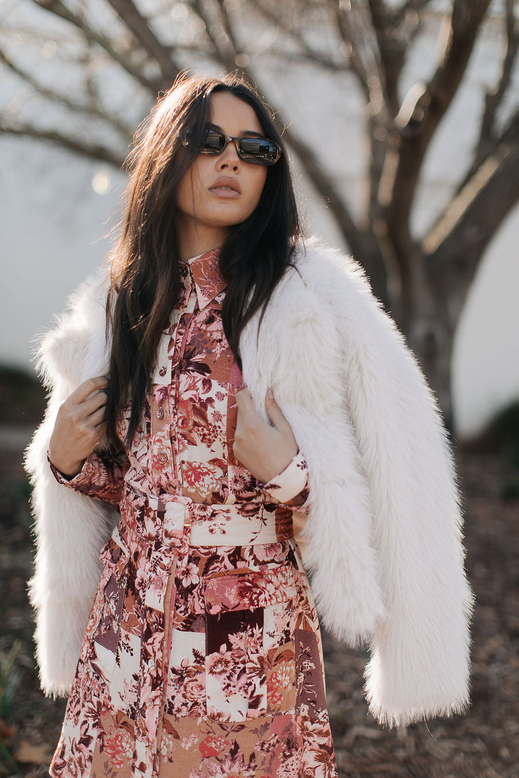 Delilah Faux Fur Jacket - Cream