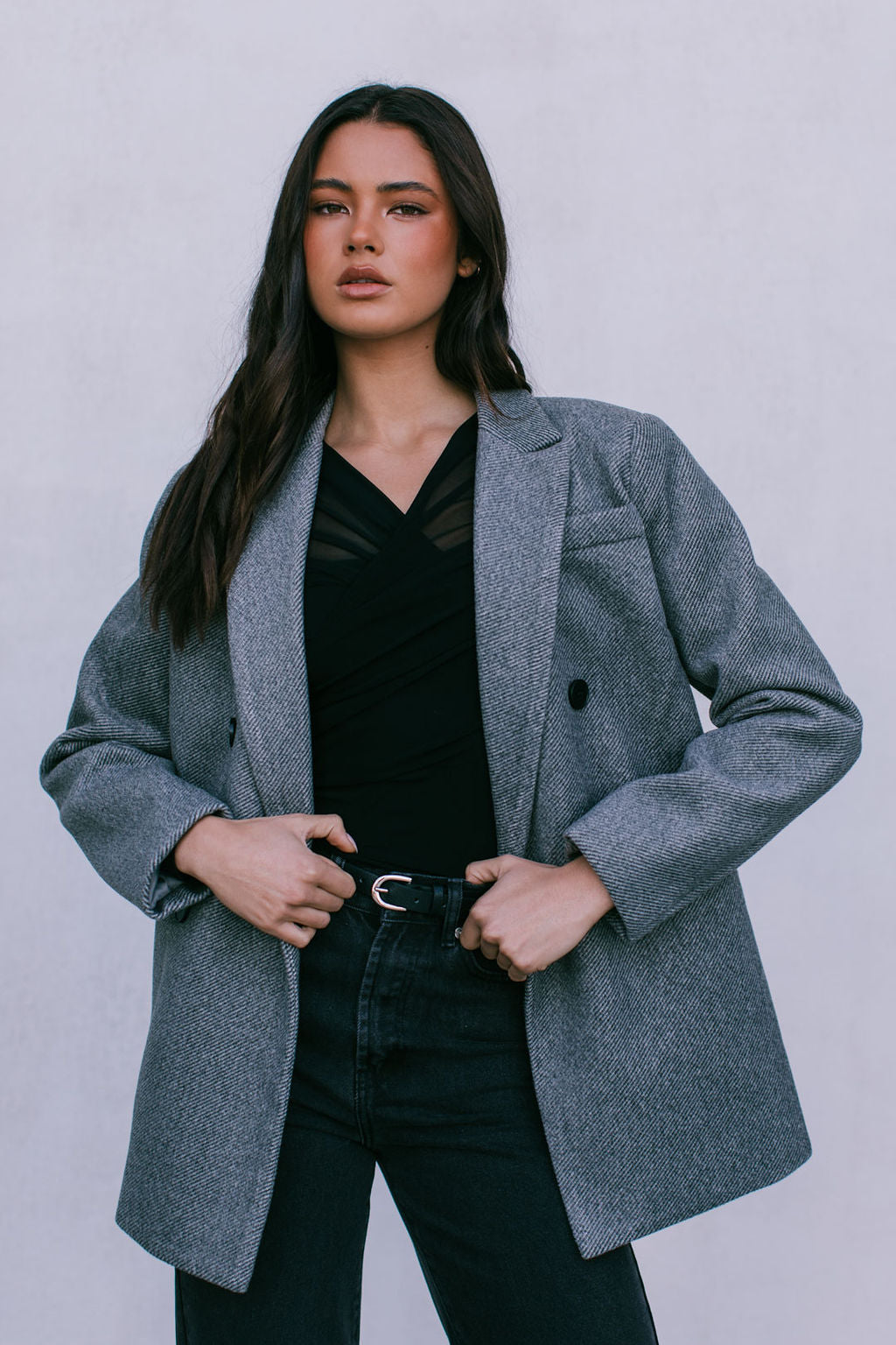 Mila Blazer Charcoal