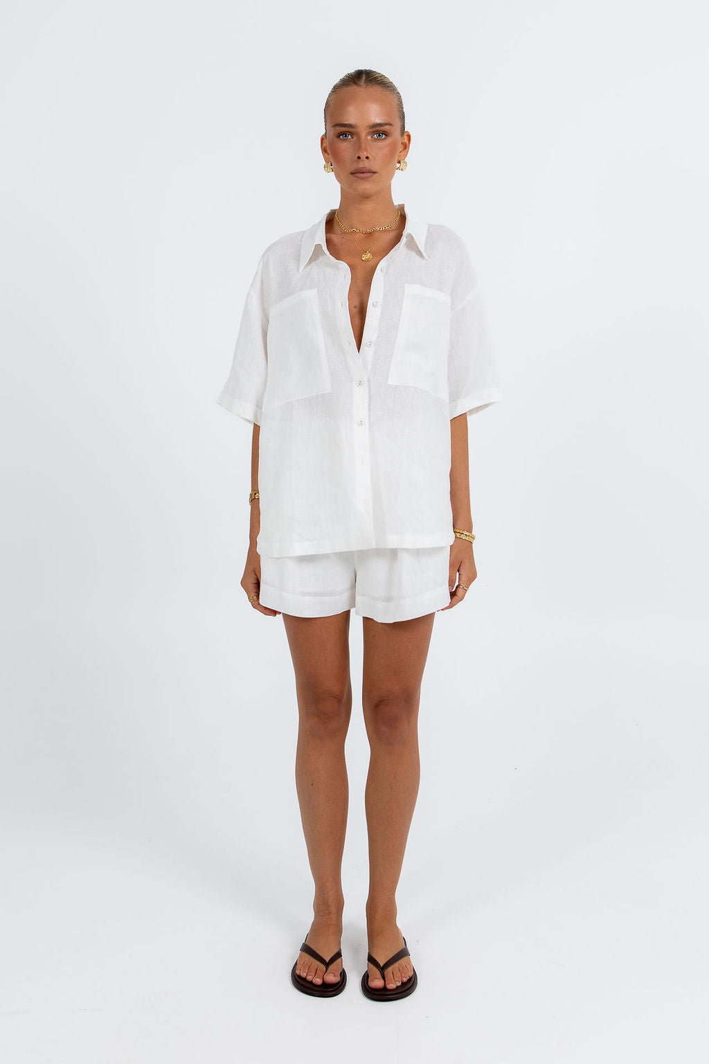 Santal Linen Shirt White