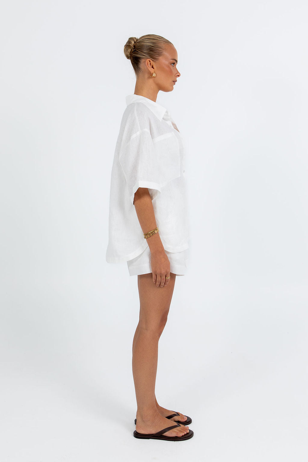 Santal Linen Shirt White