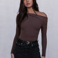 Juliette Long-sleeve Bodysuit - Chocolate Brown