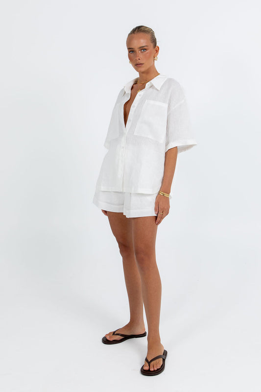 Santal Linen Shirt - White