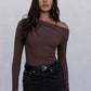 Juliette Long-sleeve Bodysuit - Chocolate Brown
