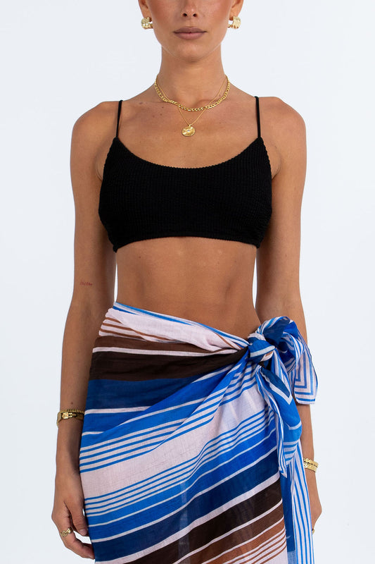 Eclipse Bralette - Black Crinkle