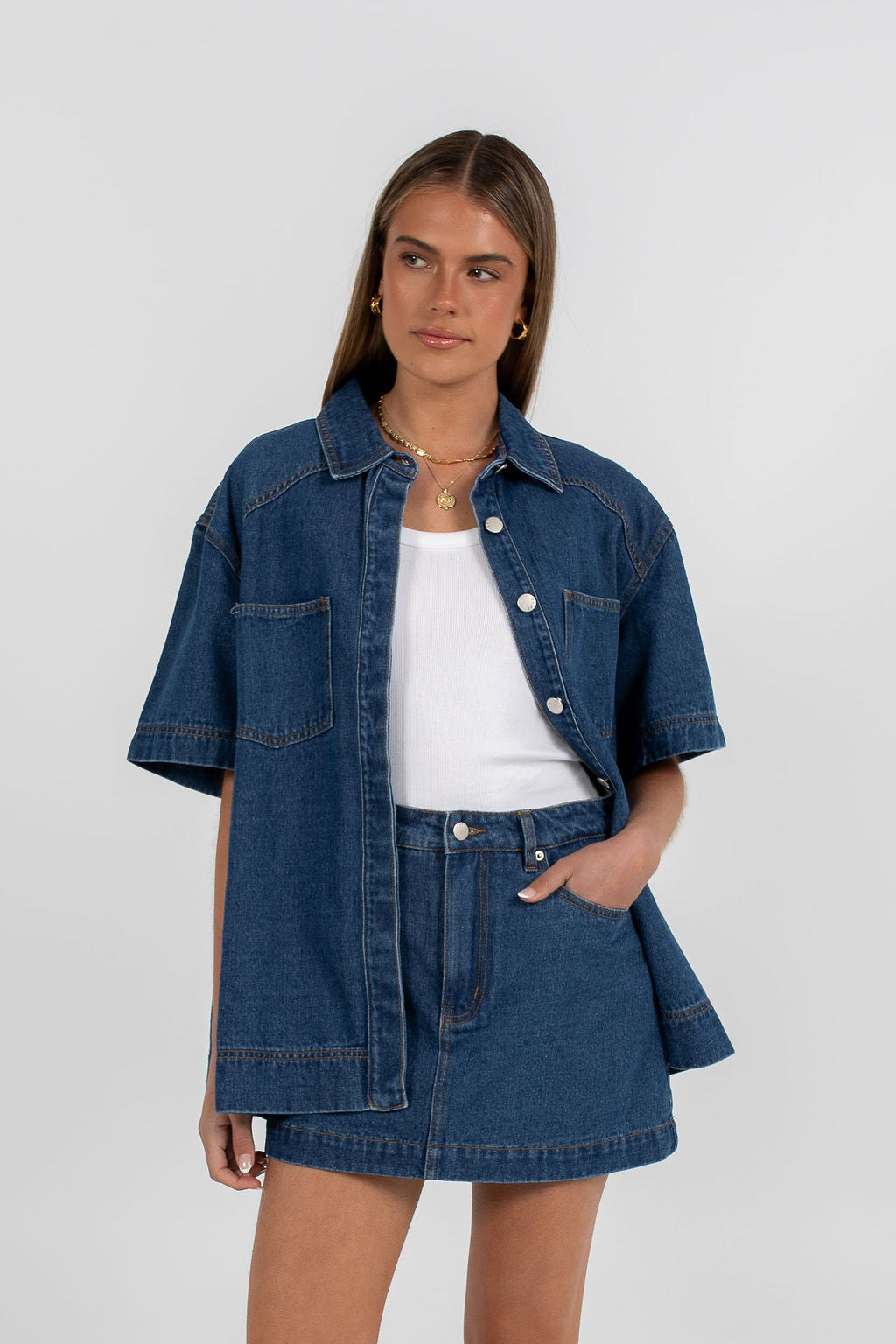 Veira Denim Shirt Classic Blue