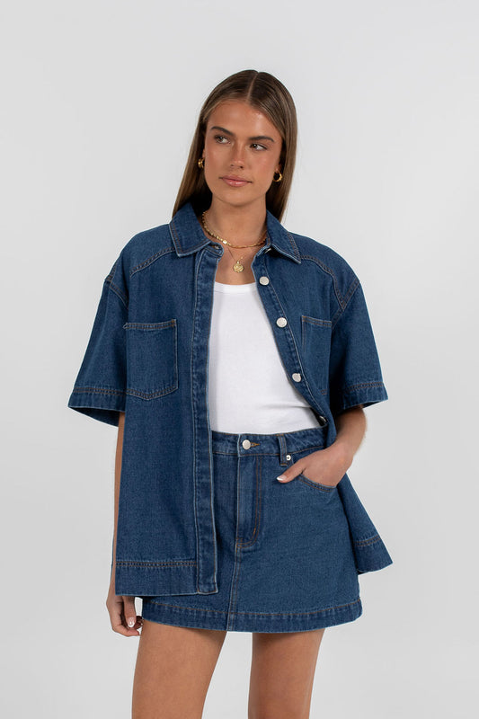 Veira Denim Shirt - Classic Blue