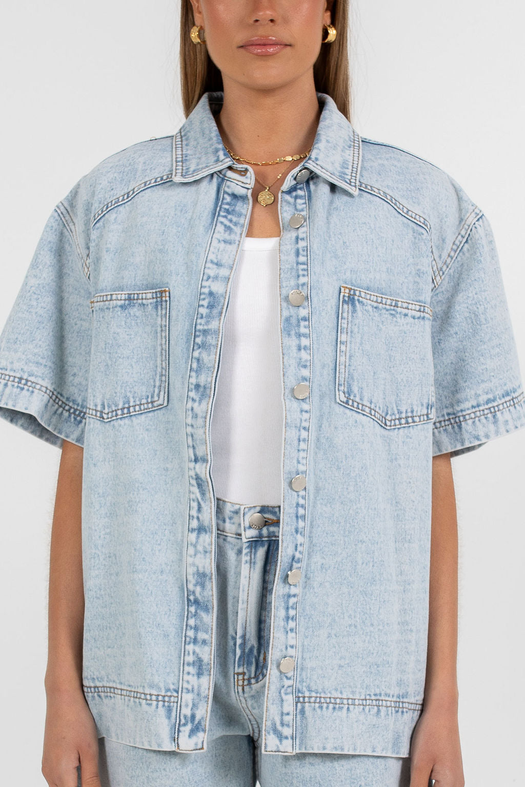 LAUNCHING 19.10 - Veira Denim Shirt - Light Mineral Wash