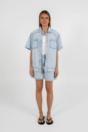 LAUNCHING 19.10 - Veira Denim Shirt - Light Mineral Wash