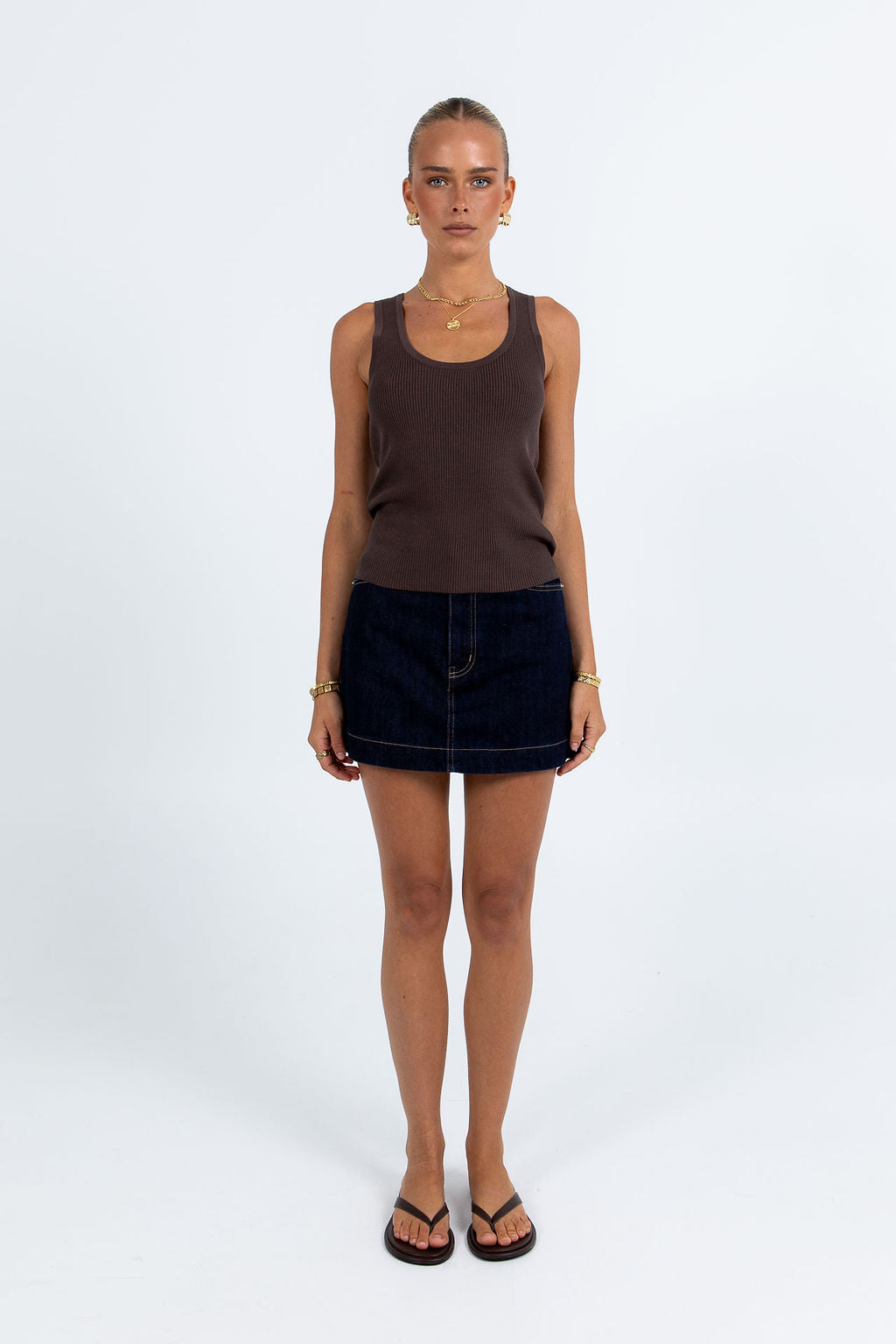 Niamh Tank Top - Chocolate