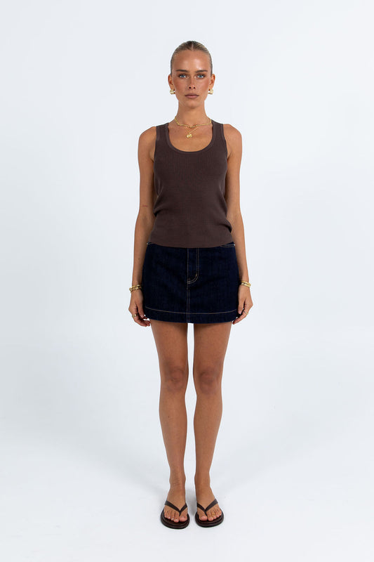Niamh Tank Top - Chocolate